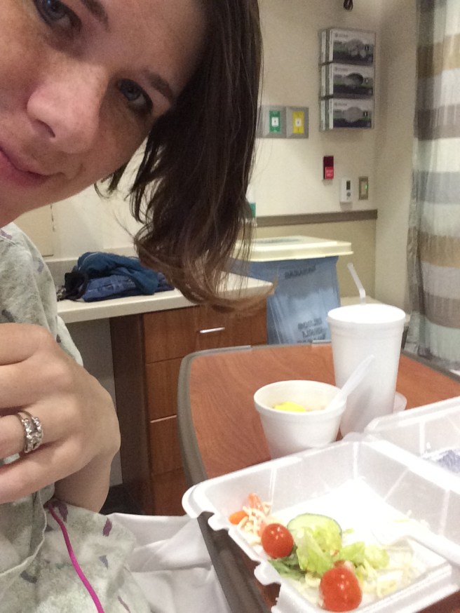 Salad and yogurt for labor